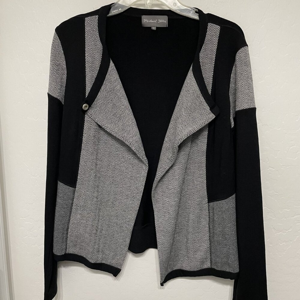 Michael Stars Moto Knit Cardigan Sweater Jacket - Size Large